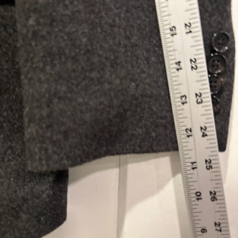 Lauren Ralph Lauren Mens‎ 46R Wool Silk Cashmere Blazer Sport Coat Charcoal Grey